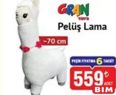 GRAN TOYS PELUŞ LAMA fiyat ve kampanya bilgisi